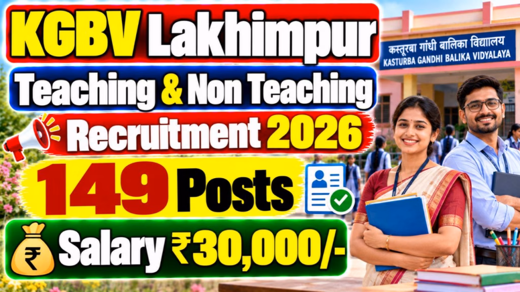 KGBV Lakhimpur Teaching & Non Teaching Recruitment 2026