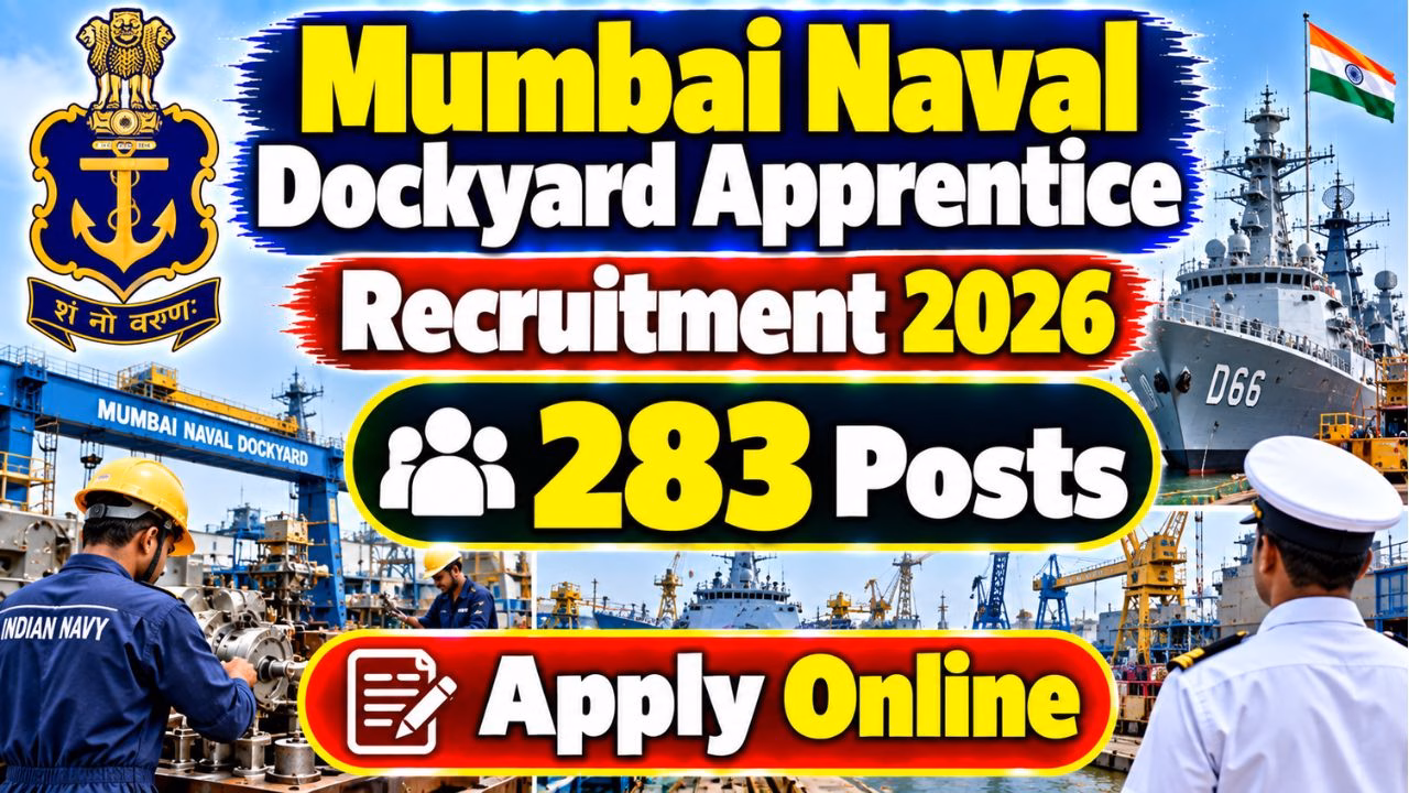 Mumbai Naval Dockyard Apprentice Recruitment 2026