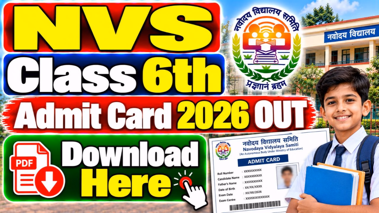 NVS Class 6th Admit Card 2026