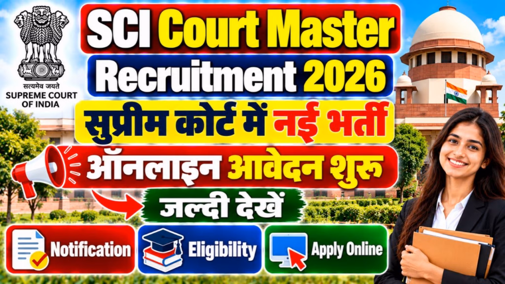 SCI Court Master Recruitment 2026