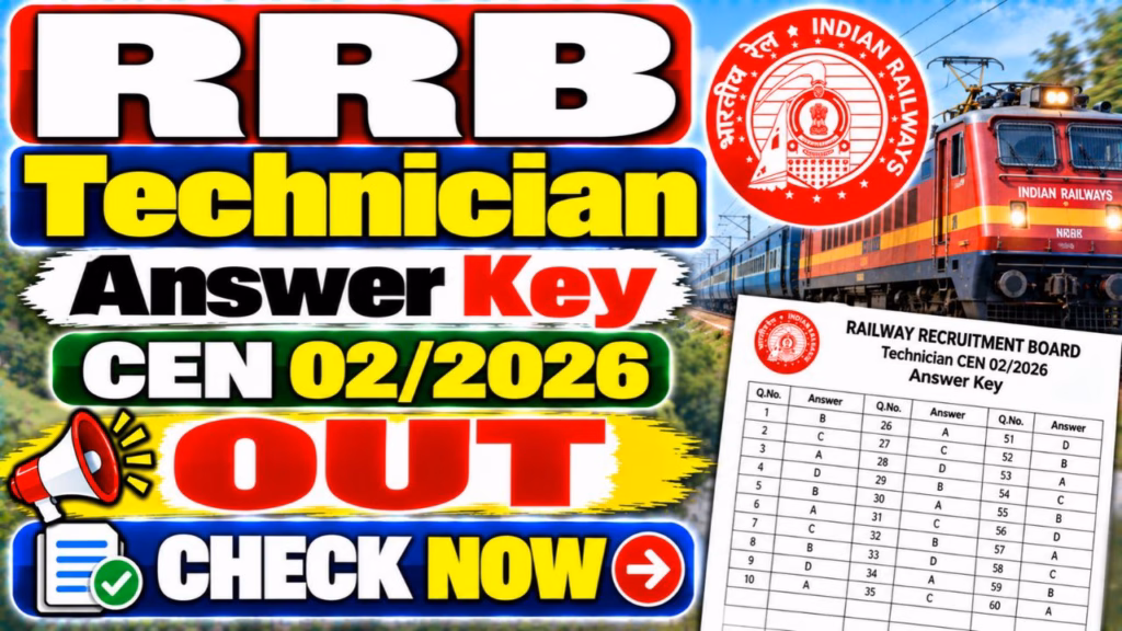 RRB Technician Answer Key CEN 02/2026