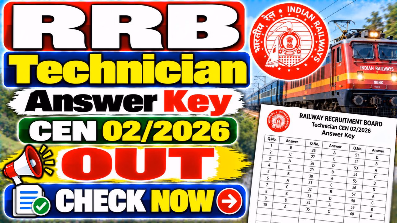 RRB Technician Answer Key CEN 02/2026