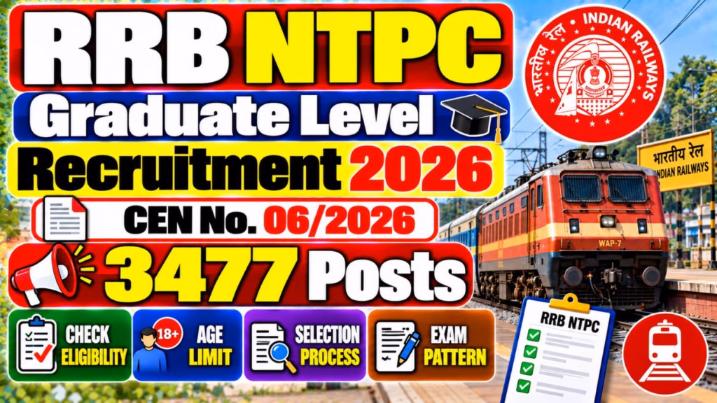 RRB NTPC Graduate Online Form 2026