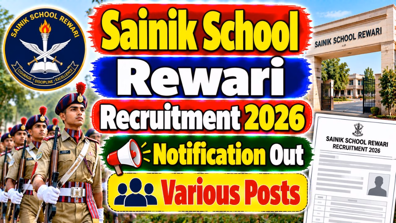 Sainik School Rewari Recruitment 2026