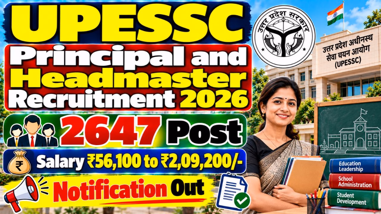 UPESSC Principal & Headmaster Recruitment 2026