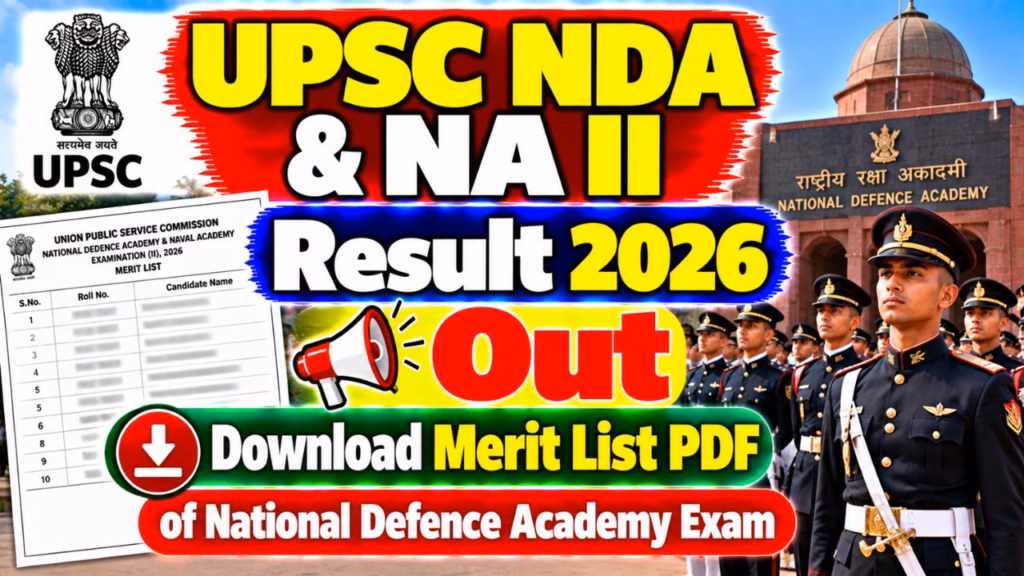 UPSC NDA & NA II Result 2026