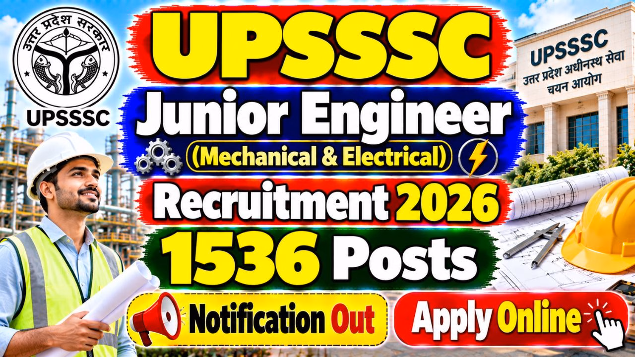UPSSSC Junior Engineer (JE) Recruitment 2026